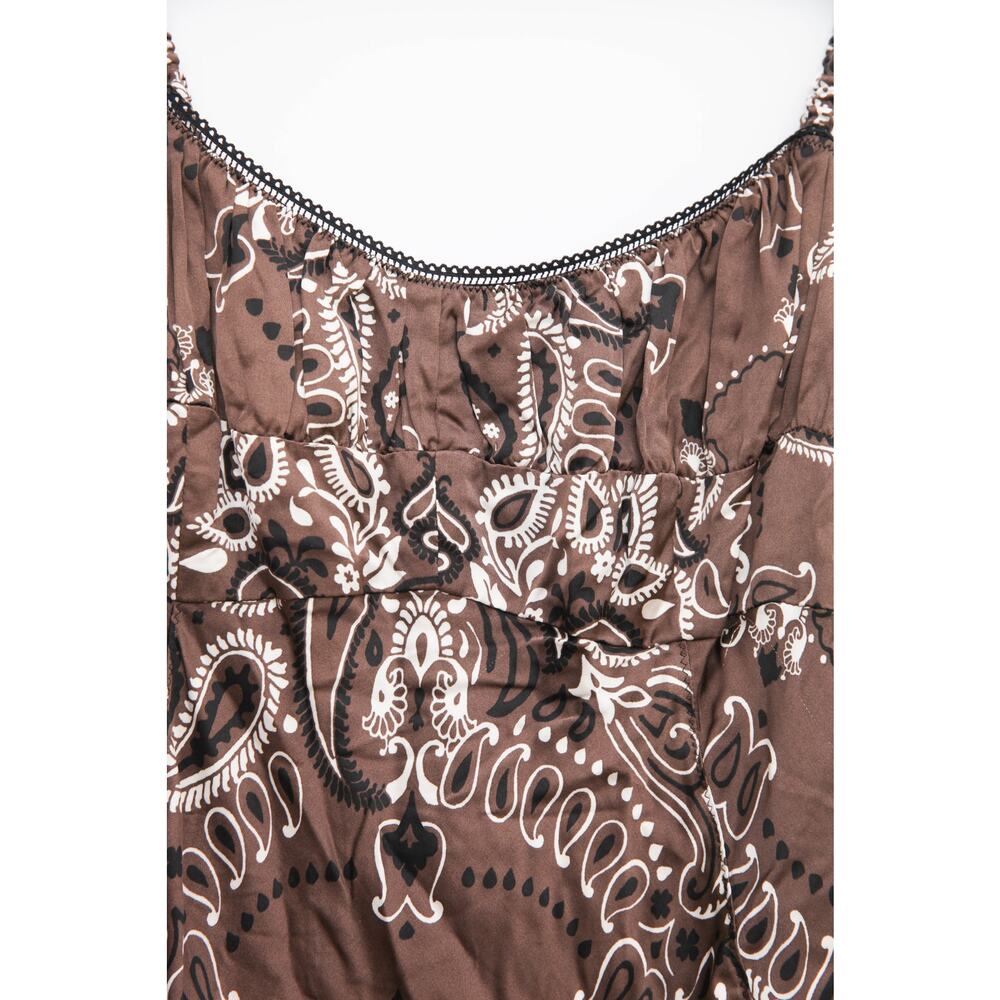 Sandro Bandana Brown Abstract Print Midi Dress - Picture 7 of 11